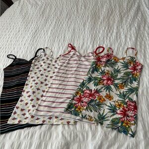 Floral and Striped Women's Tops Set